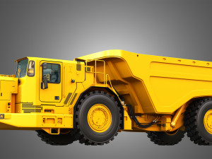 AD63 - Underground Mining Dump Truck 3D Model