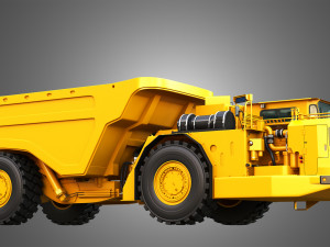 AD63 - Underground Mining Dump Truck 3D Model