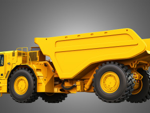 AD63 - Underground Mining Dump Truck 3D Model