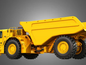 AD63 - Underground Mining Dump Truck 3D Model