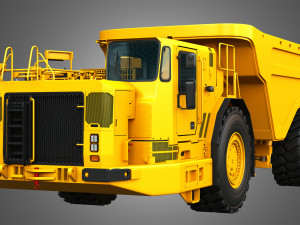 AD63 - Underground Mining Dump Truck 3D Model