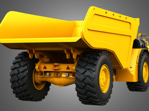 AD63 - Underground Mining Dump Truck 3D Model