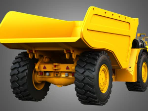 AD63 - Underground Mining Dump Truck 3D Model