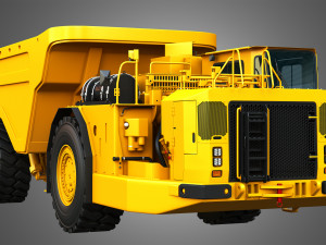 AD63 - Underground Mining Dump Truck 3D Model