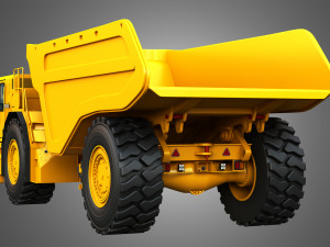 AD63 - Underground Mining Dump Truck 3D Model