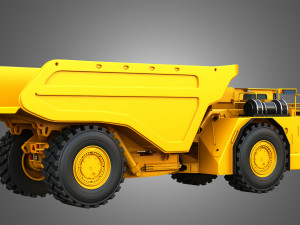 AD63 - Underground Mining Dump Truck 3D Model