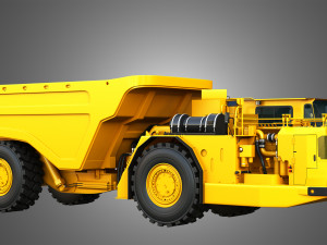 AD63 - Underground Mining Dump Truck 3D Model