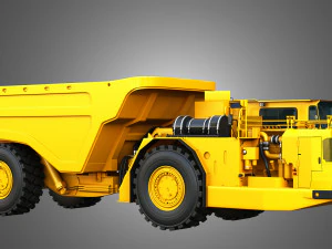 AD63 - Underground Mining Dump Truck 3D Model