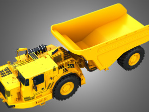 AD63 - Underground Mining Dump Truck 3D Model