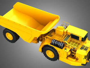 AD63 - Underground Mining Dump Truck 3D Model