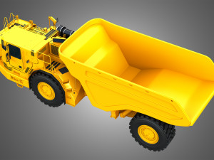 AD63 - Underground Mining Dump Truck 3D Model