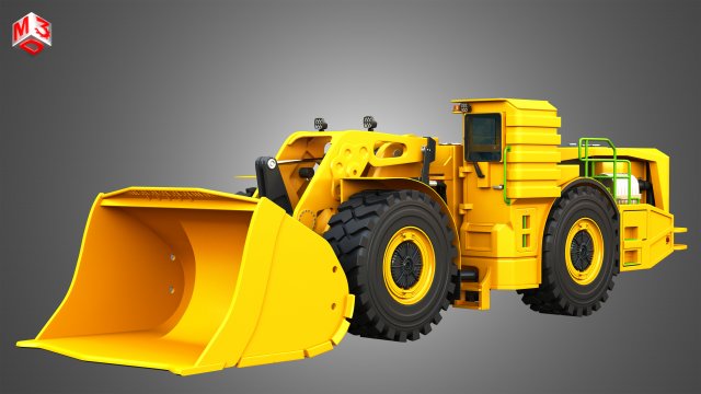 WX18H Underground Mining Loader 3D Model .c4d .max .obj .3ds .fbx .stl .blend 