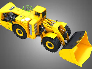 WX18H Underground Mining Loader 3D Model