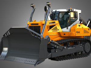 PR 756 Litronic Crawler Dozer 3D Модель