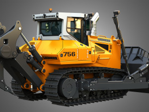 PR 756 Litronic Crawler Dozer 3D Модель
