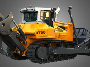 PR 756 Litronic Crawler Dozer 3D Model