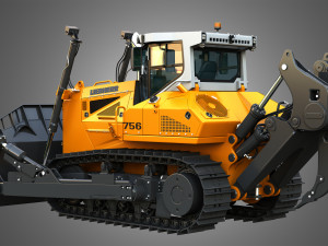 PR 756 Litronic Crawler Dozer 3D Модель