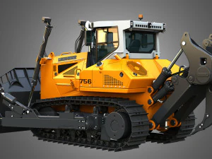 PR 756 Litronic Crawler Dozer 3D Model