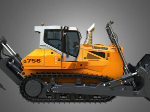 PR 756 Litronic Crawler Dozer 3D Model