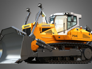 PR 756 Litronic Crawler Dozer 3D Модель