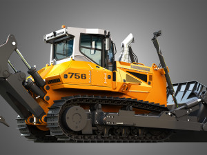 PR 756 Litronic Crawler Dozer 3D Модель