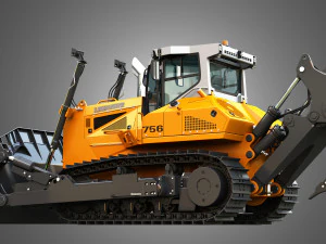 PR 756 Litronic Crawler Dozer 3D Model