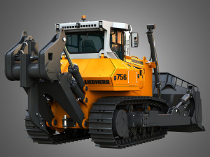 PR 756 Litronic Crawler Dozer 3D Модель