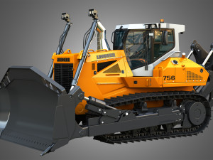 PR 756 Litronic Crawler Dozer 3D Модель