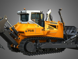 PR 756 Litronic Crawler Dozer 3D Модель