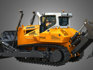 PR 756 Litronic Crawler Dozer 3D Модель