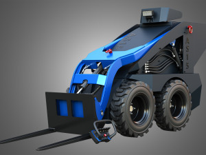 AS15 - Mini Skid Steer - Pallet Forks 3D मॉडल