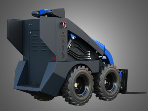 AS15 - Mini Skid Steer - Pallet Forks 3D मॉडल