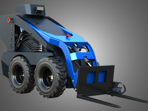 AS15 - Mini Skid Steer - Pallet Forks 3D मॉडल