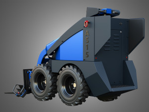 AS15 - Mini Skid Steer - Pallet Forks 3D मॉडल