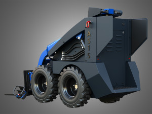 AS15 - Mini Skid Steer - Pallet Forks 3D मॉडल