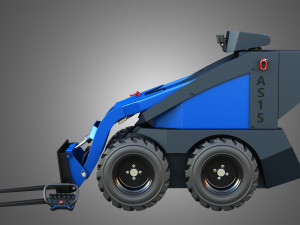 AS15 - Mini Skid Steer - Pallet Forks 3D मॉडल
