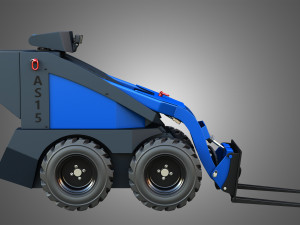 AS15 - Mini Skid Steer - Pallet Forks 3D मॉडल
