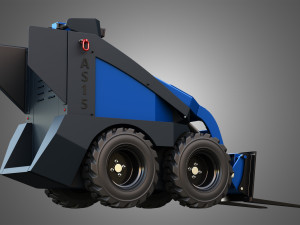 AS15 - Mini Skid Steer - Pallet Forks 3D मॉडल