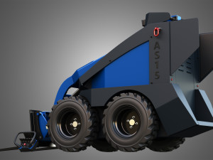 AS15 - Mini Skid Steer - Pallet Forks 3D मॉडल