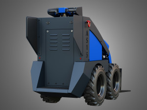 AS15 - Mini Skid Steer - Pallet Forks 3D मॉडल