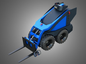 AS15 - Mini Skid Steer - Pallet Forks 3D मॉडल
