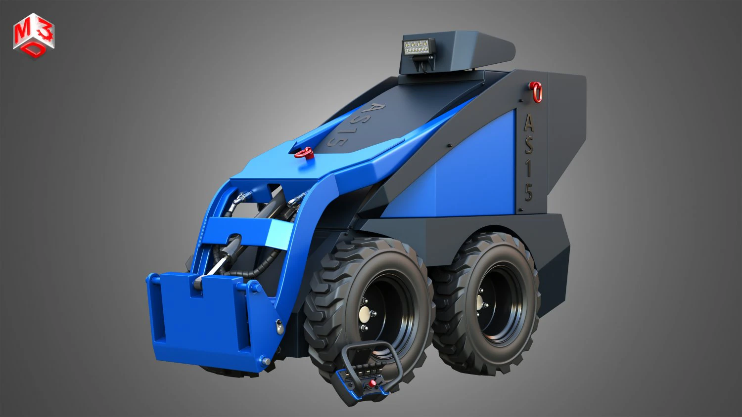 AS15 - Mini Skid Steer 3D Model .c4d .max .obj .3ds .fbx .stl .blend