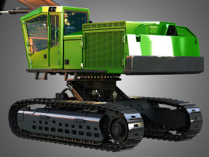 959MH Tracked Harvester 3D Model