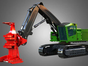 Feller Buncher de esteira 953MH Modelo 3D