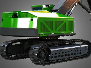 953MH Tracked Feller Buncher 3D Model