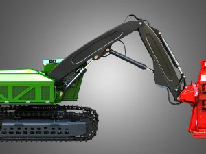 953MH Tracked Feller Buncher 3D Model