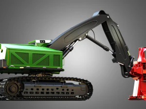 953MH Tracked Feller Buncher 3D Model