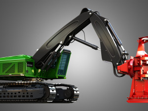 953MH Tracked Feller Buncher 3D Модель