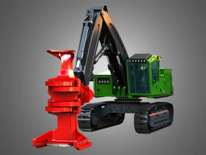 953MH Tracked Feller Buncher 3D Model