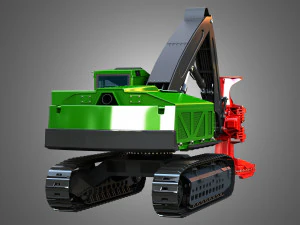 953MH Tracked Feller Buncher 3D Model